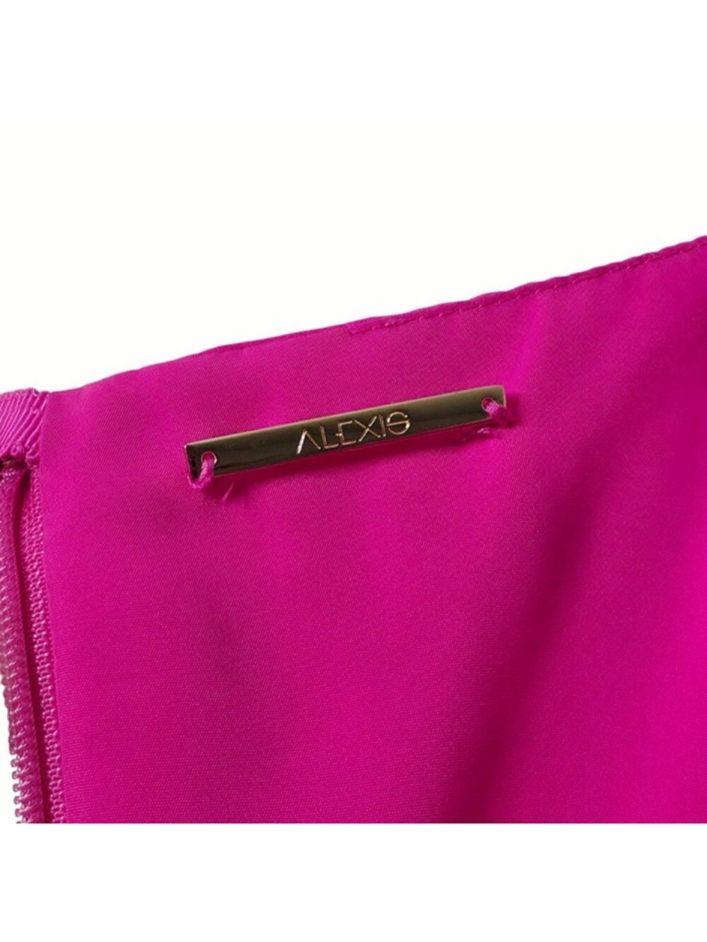 Alexis Azalea Maxi Dress Magenta Pink Twist Cutout Tiered Gown M‎ - Picture 5 of 16